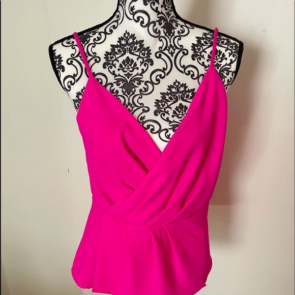 Hot pink peplum top - Picture 1 of 3